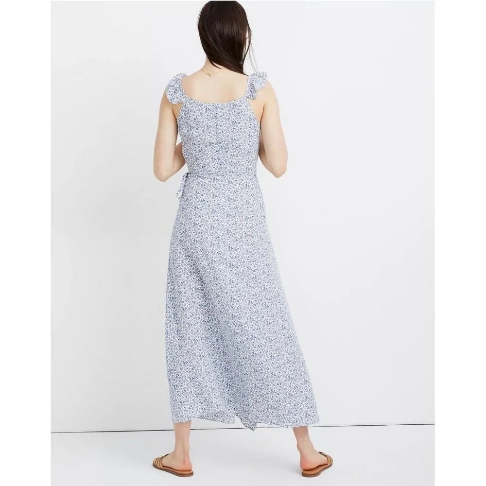 Madewell Wrap Maxi Dress in Americana Floral 10 NWT - Picture 5 of 9